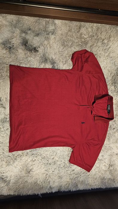 Tricou Polo Ralph Lauren cu guler marimea L rosu (barbati)