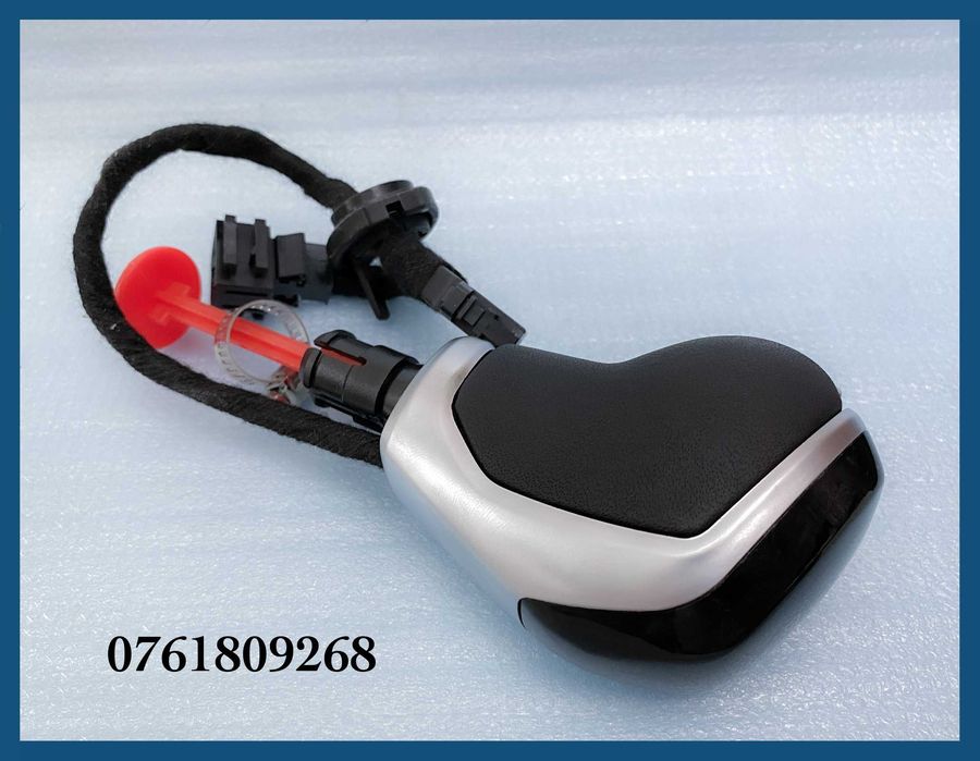 Nuca schimbator piele DSG iluminata LED VW Golf 5 6 7 Jetta Eos Scirocco Passat B6 B7 B8 CC Polo Tiguan Touareg Touran Caddy Amarok / Skoda / Seat