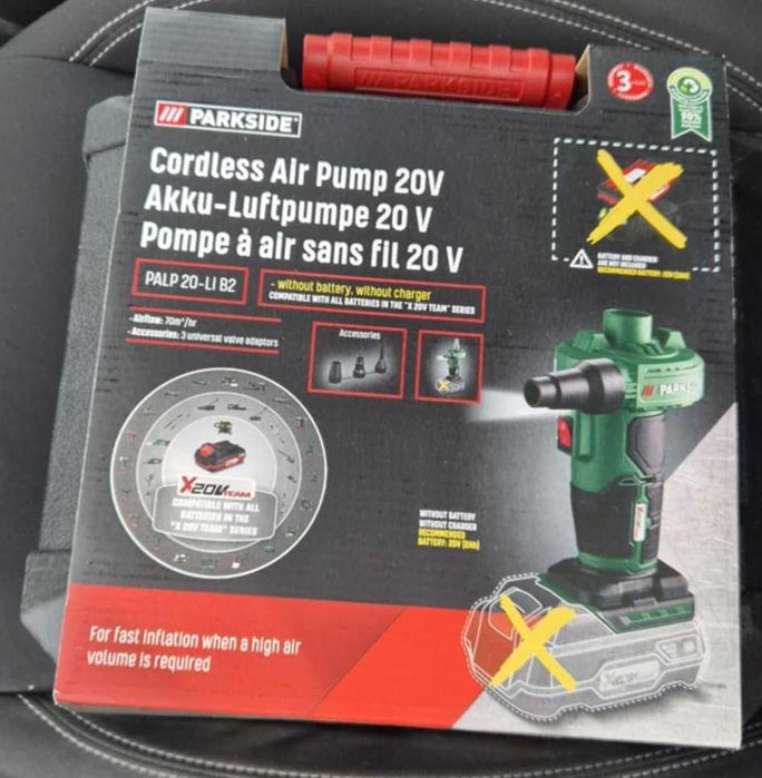Въздушна Помпа Духалка Компресор Parkside PALP 20-Li B2 (запечатана)
