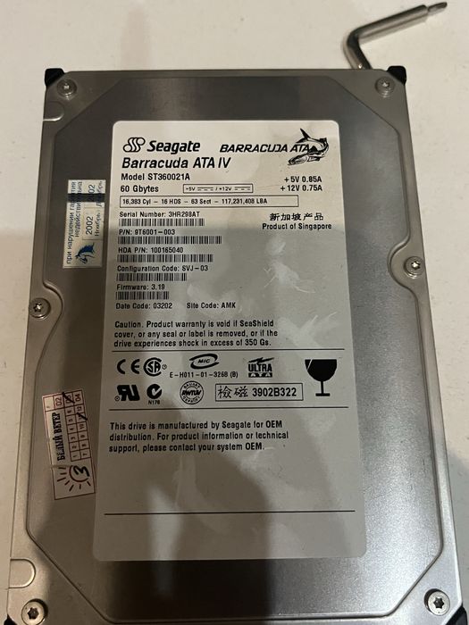 жесткий диск Seagate Barracuda ATA IV 60гб
