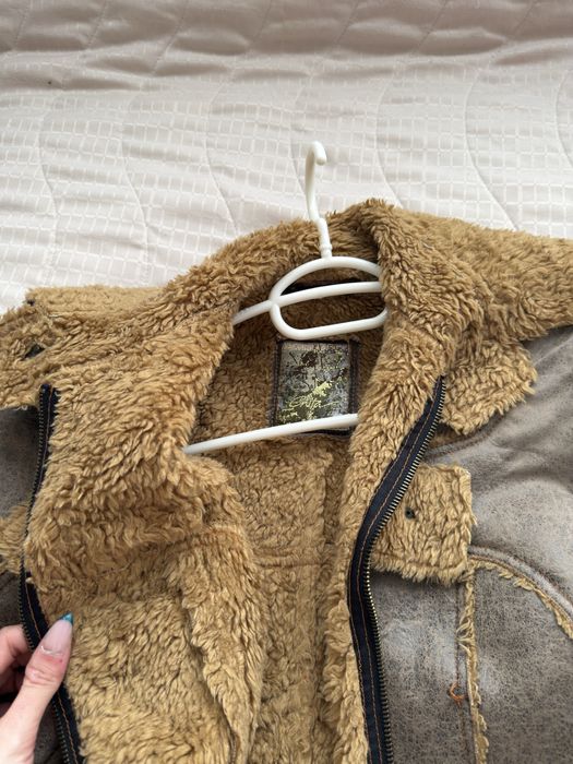 Късо кожено яке с естествена подплата