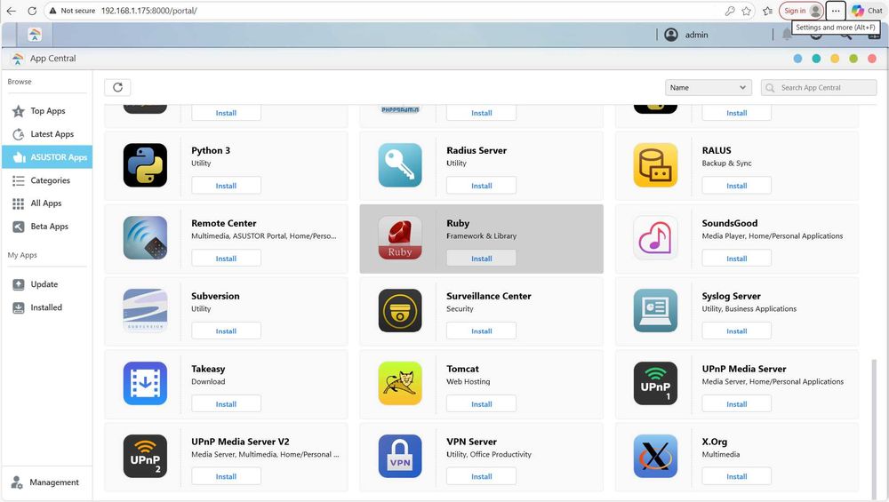 файлов сървър Asustor NAS AS202TE 2X 1TB WD RED