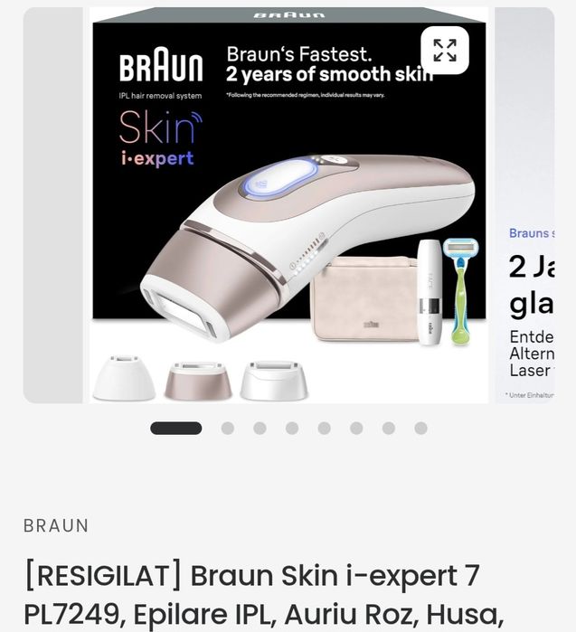 Aparat braun pentru epilare definitivă