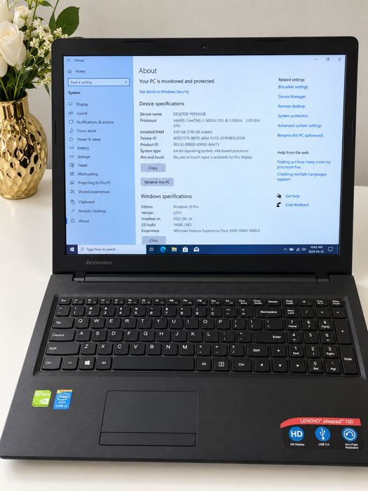Laptop Lenovo IdeaPad 100-15IBD i3, SSD 128GB, 4GB RAM, 15.6”, Windows – elevi, Office, internet | Schimb desktop