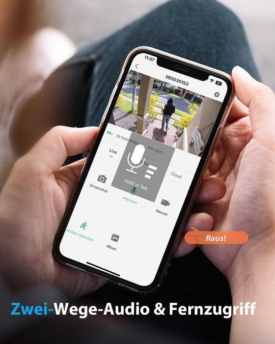 YESKAMO 3MP Ultra HD акумулаторна WiFi камера със соларен панел