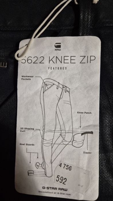 G-Star RAW 5622 Knee Zip High Skinny Wmn jeans W27 -  L32