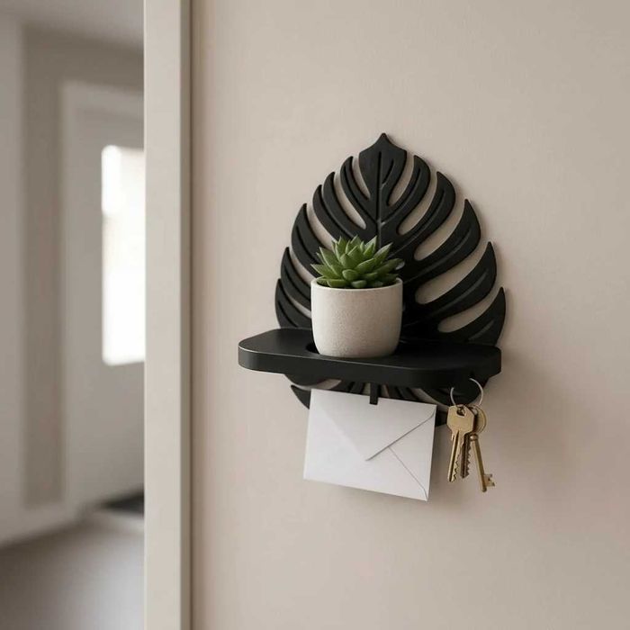 Raft de perete Monstera pentru ghiveci imprimat 3D