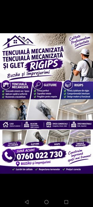 Tencuieli mecanizate Rigips