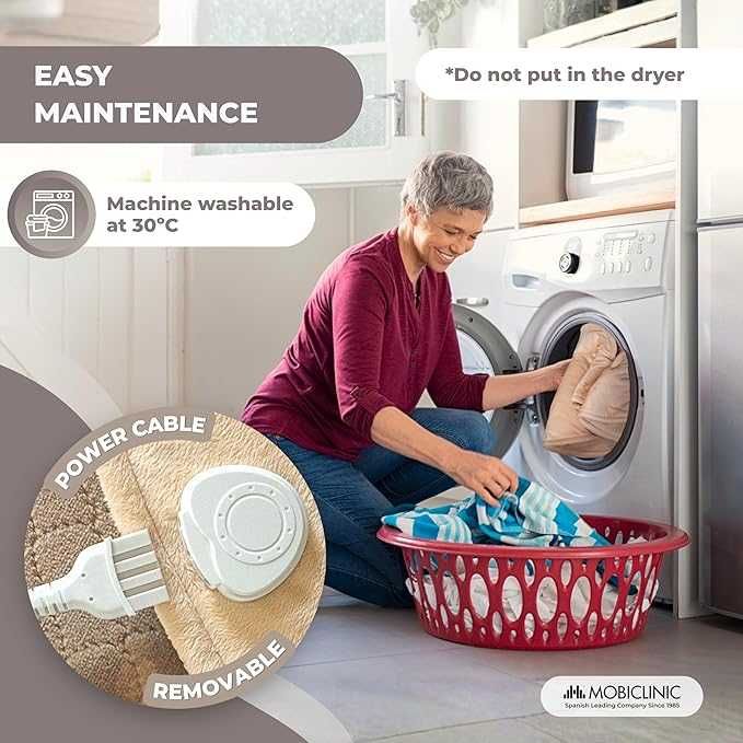 Mobiclinic Нагревателна подложка за врат и рамене Бежово, 62x60 перяща