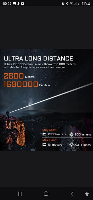 Очень мощный фанарь,  лазерный , оригинал !