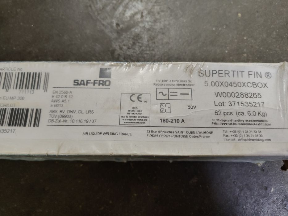 Electrozi SAF FRO Rutilici Supertit Fin 5.0X450, 60 buc, 6 KG