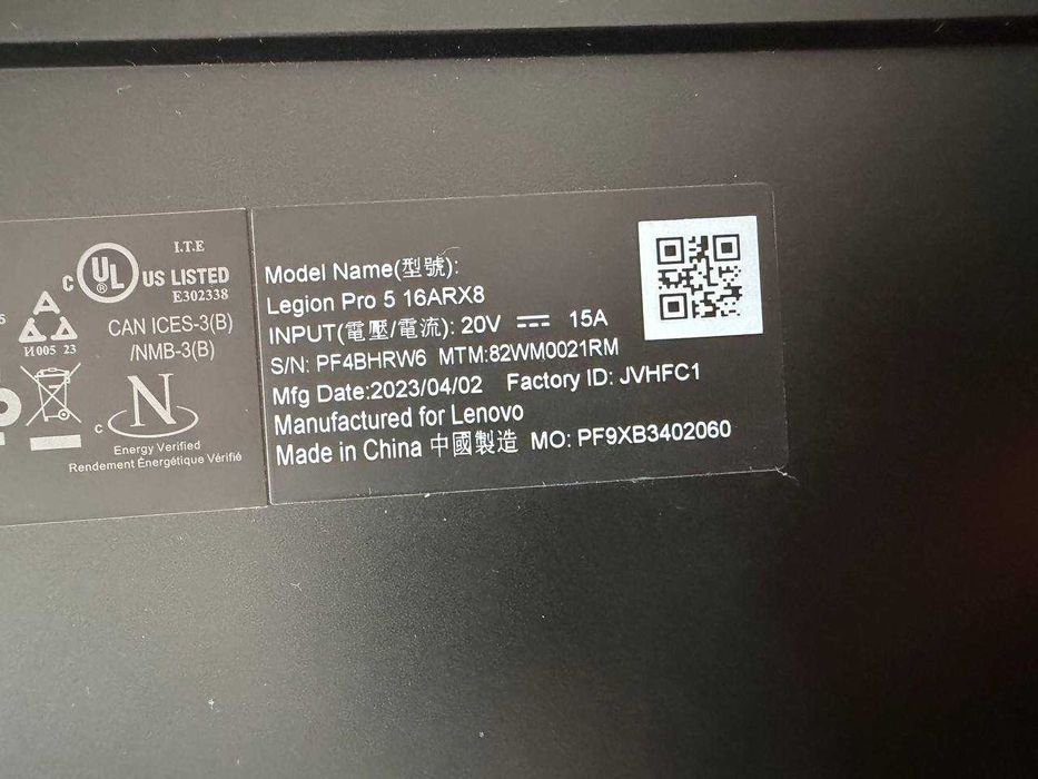 Vând Lenovo Legion Pro 5 16ARX8, cumpărat de la eMAG, cu factură