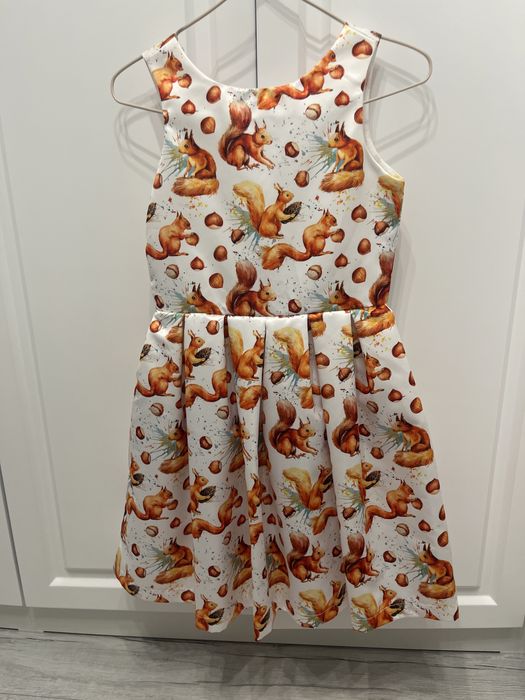 Платье для девочки, белочка