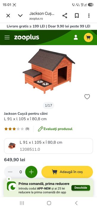 Vand cusca caine mărimea L