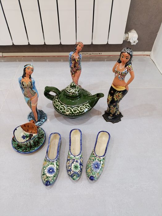 Статуэтки керамические чайник сувениры
