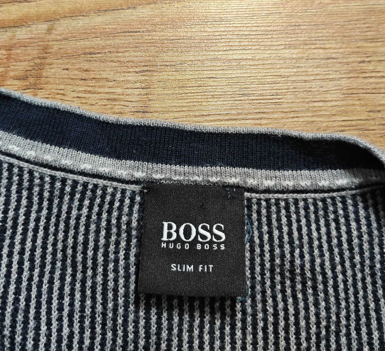 HUGO BOSS Slim fit  Памук / Коприна Оригинален мъжки пуловер размер XL