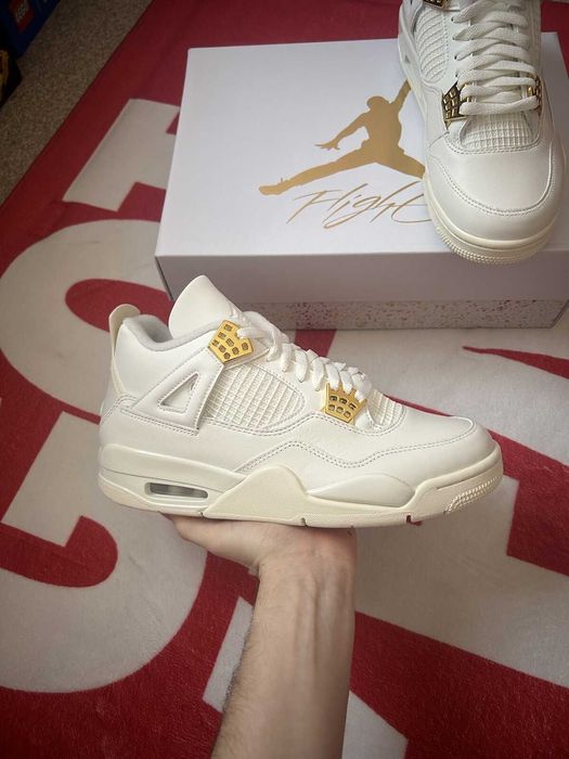 #SUPER PREȚ# Nike Air Jordan 4 Metalic Gold  - VERIFICARE COLET