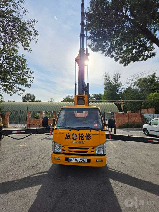 Автовышка 35 м ISUZU ELF 100P, 2024 г, 13 400 км телескопическая.