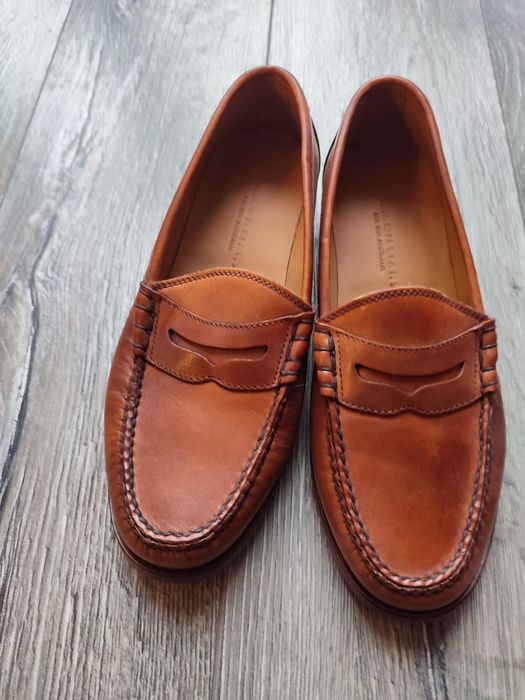 Pantofi de tip Mocasini din piele cusuți manual