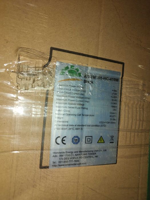 Panouri solare / foto voltaice Amerisolar  AS7M108-HC 410W