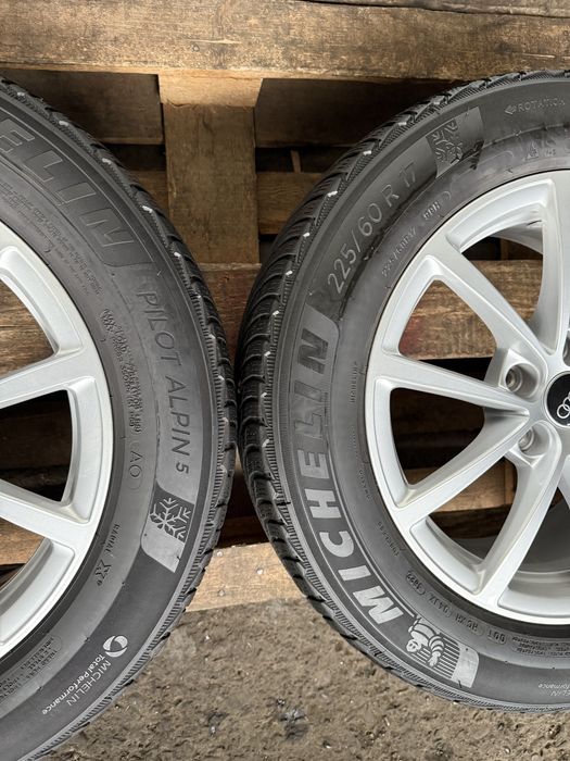 Jante originale Audi A6 cu anvelope iarna Michelin 225/60 R17