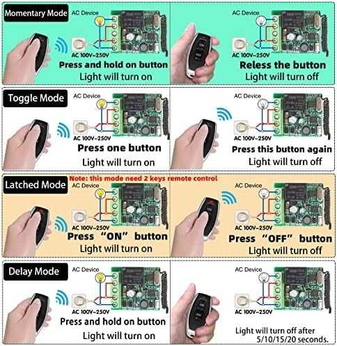DieseRC 433MHz реле 220V с 2 дистанционни