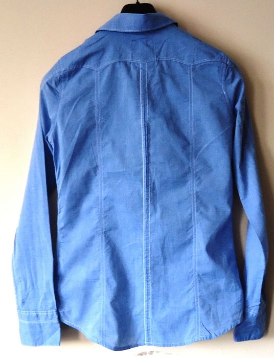 G Star size S Вталена дамска риза Син NEW