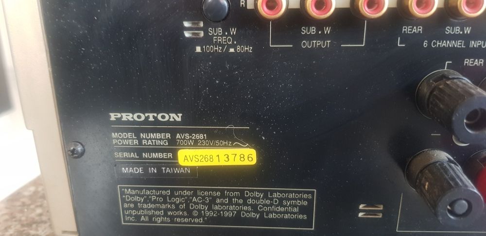 Receiver amplificator Proton AVS 2681dolby digital surround