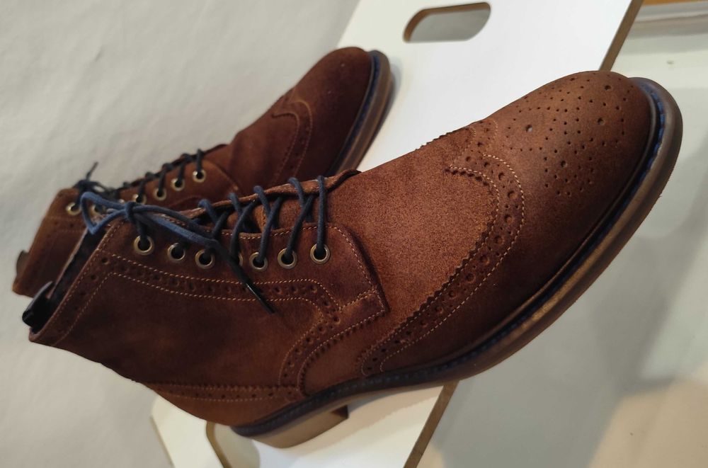 Ghere derby 42 42.5 brogue Lavoratione Artigianale piele naturala moal