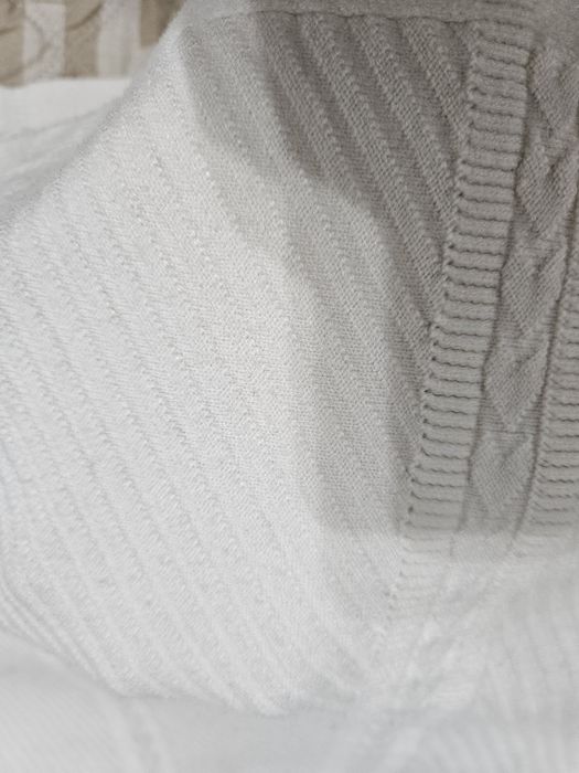 Юбка белая вязаная