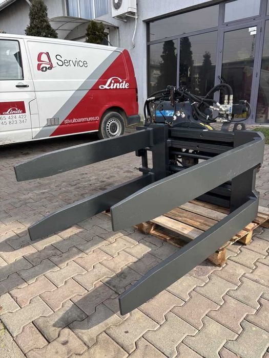 Atașament stivuitor KAUP Bale Clamp cu furci duble + rotator