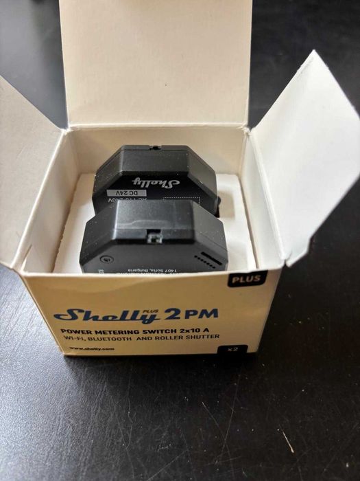 Shelly Plus 2PM (16A) | Întrerupător inteligent WiFi și Bluetooth cu 2 canale, cu măsurare a energiei