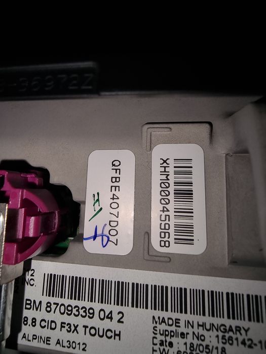 Display 8.8 inch BMW seria 2 / 3 / 4 / cod -8709339 / an - 2018-2024