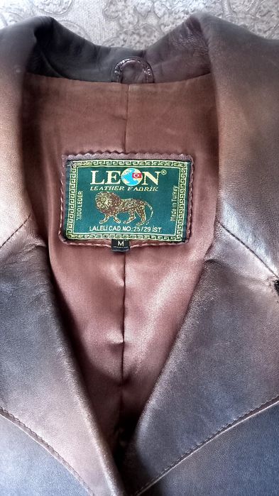 Кожаный плащ, фирма LEON