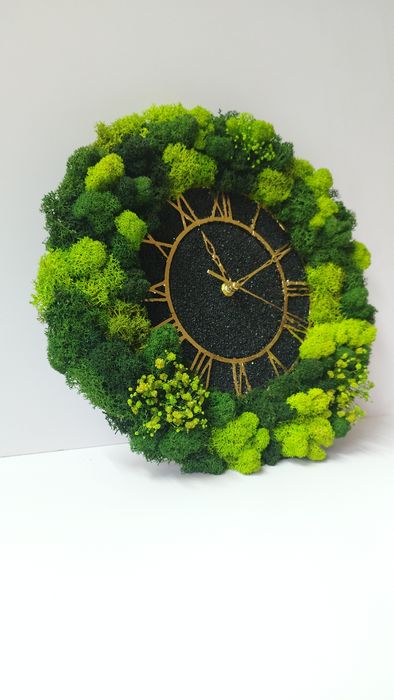 Часы из мха стабилизированного