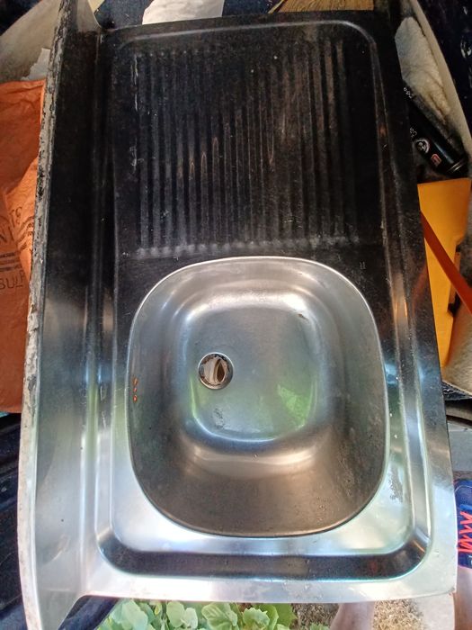 Българска мивка алпака,шкаф,емайлирана