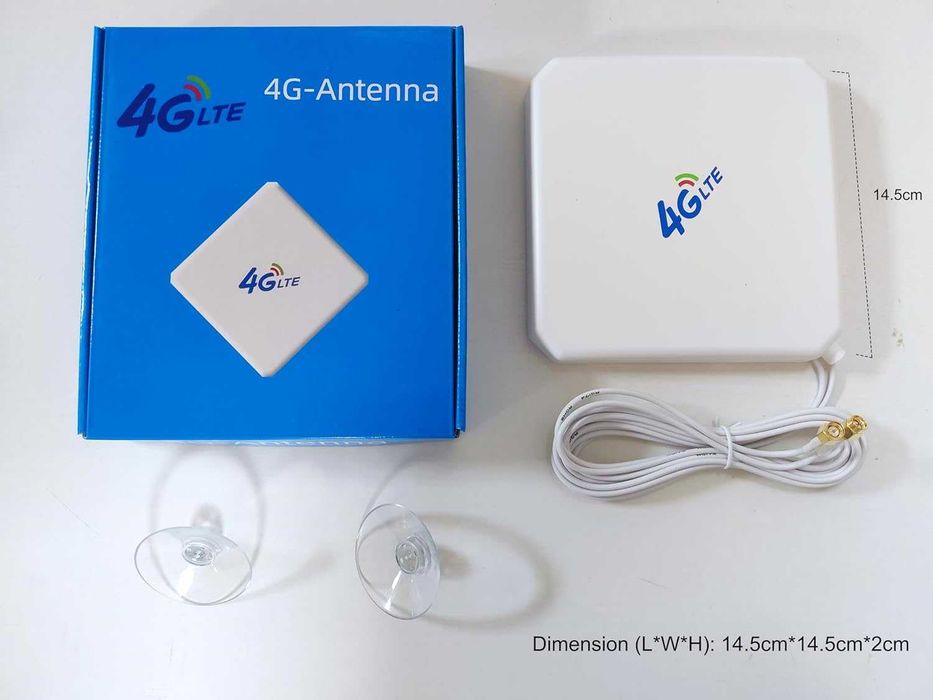 Antenă 35dBi 4G LTE SMA mascul omnidirecțională duală Mimo și amplificator pentru router cu cablu de 2 m pentru router GSM3G4G5G LTE