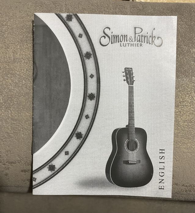 Акустическая полномассивная гитара Simon&Patrick + чехол