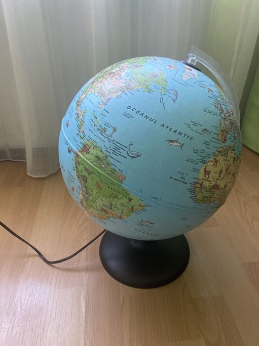 Lampa/ Veioza Glob pamantesc Safari 25 cm - geografic
