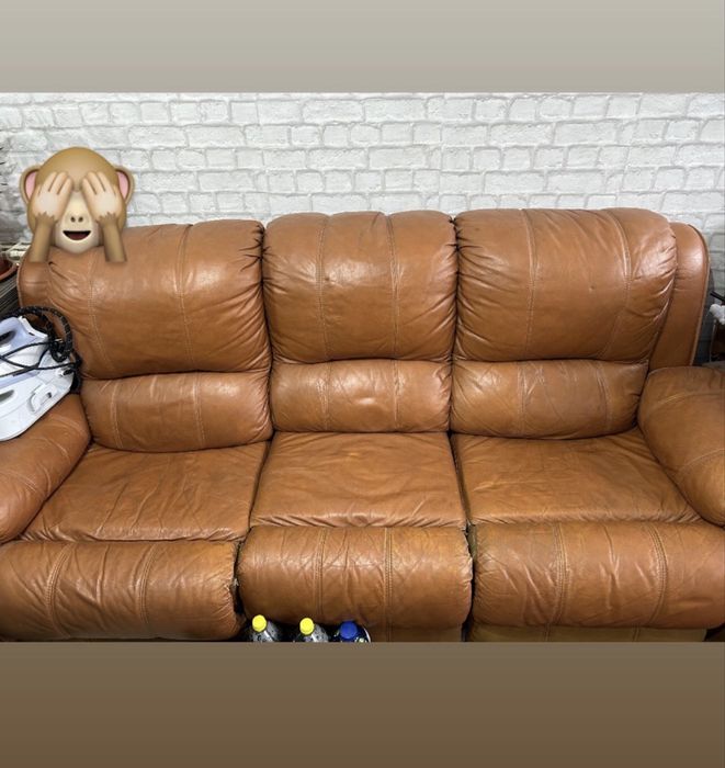 Canapea de piele (trebuie doar spalata ) functionala