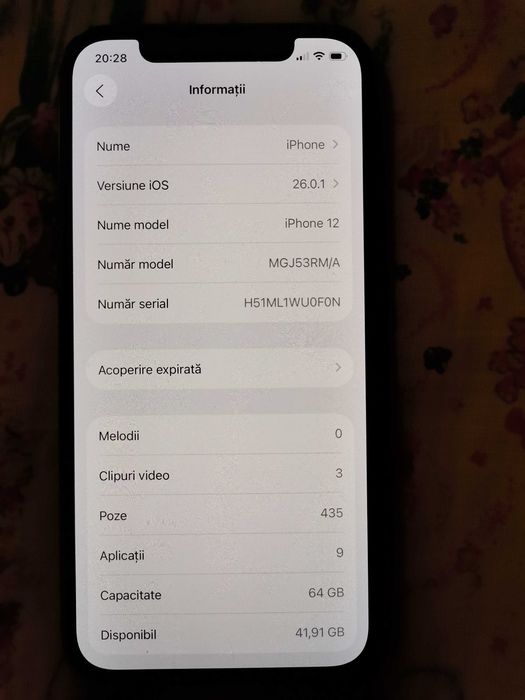 IPhone 12 original liber de rețea perfect funcțional cu cutie