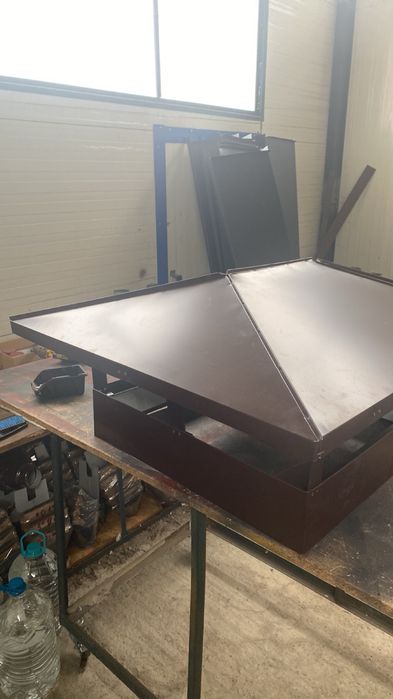 Двускатни и четрискатни шапки за комини!