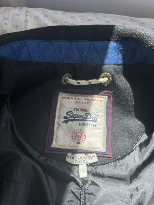 Вълнено палто SUPERDRY