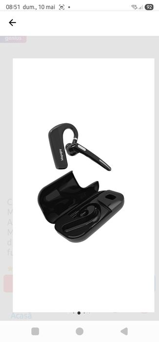 Casca Bluetooth Wireless Mapajoy, Bluetooth 5.0, încă în garanție pana în 08.10.2027