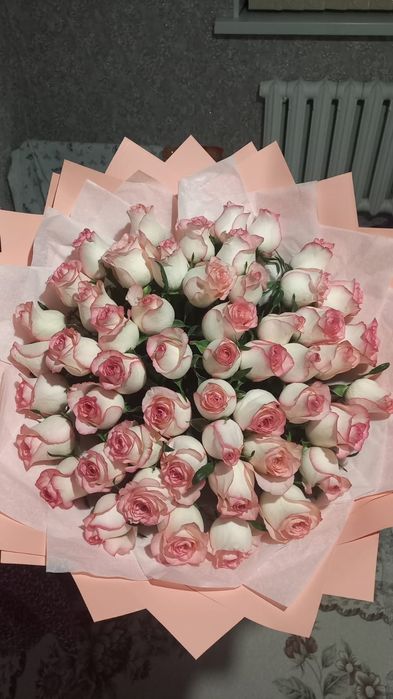 Цветы 51 роза ,15 мың