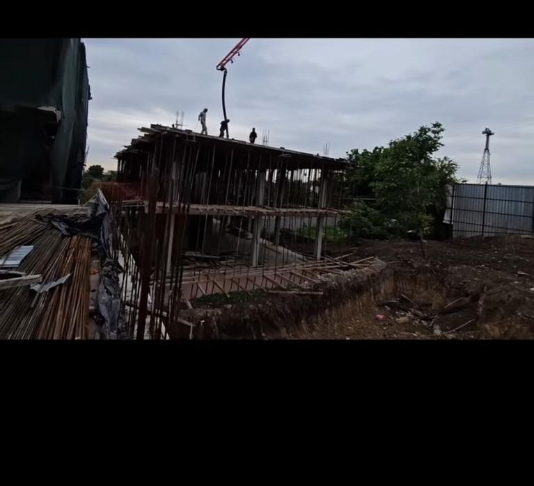 Заливка фундамент