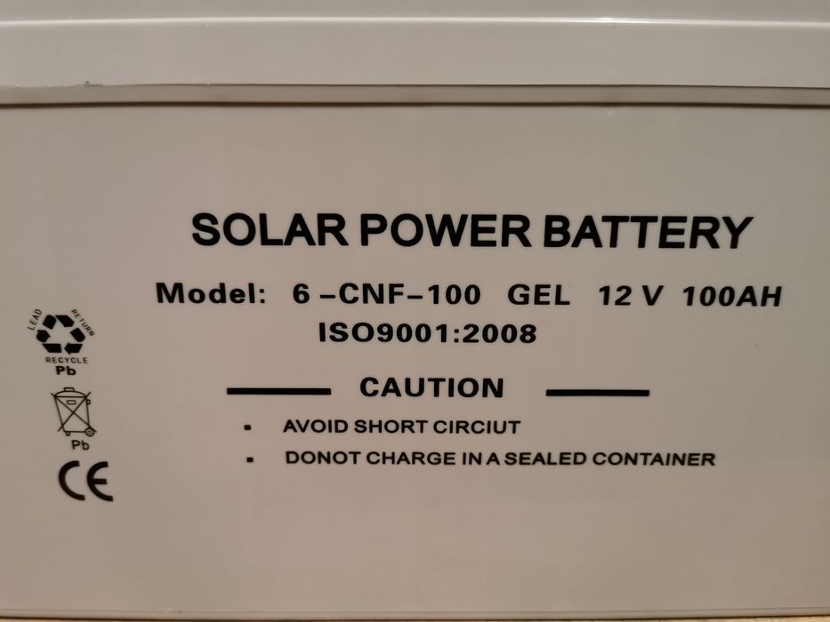НОВ 100ач Тягов Гелов AGM акумулатор за соларна система висок клас