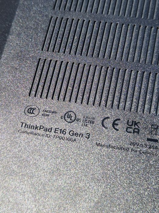 Лаптоп Lenovo ThinkPad E16 Gen 3 / Core Ultra 7 / 32 GB DDR5