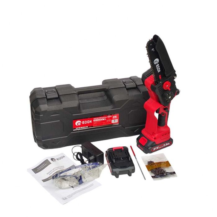 Fierastrau cu lant si 2 acumulatori 21v Edon
