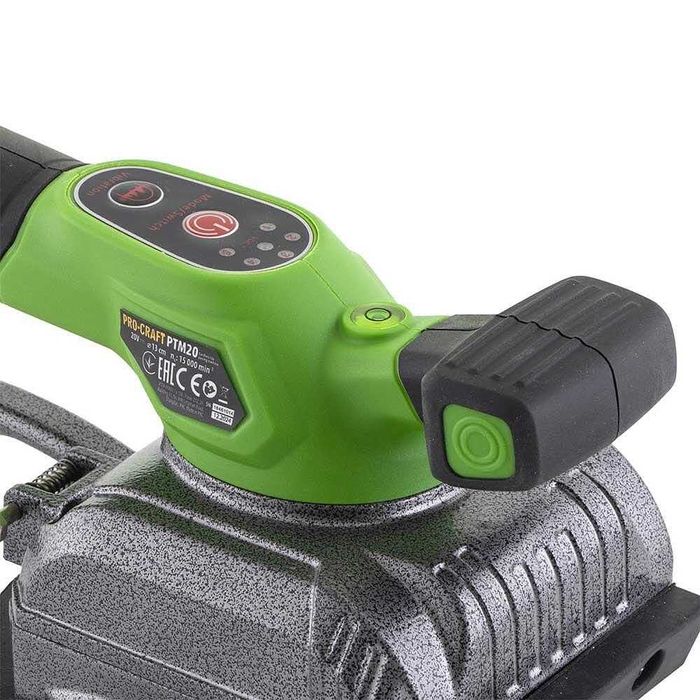 Виброчук за плочки PROCRAFT PTM20-1b-c, 20V, 2Ah, 130 мм